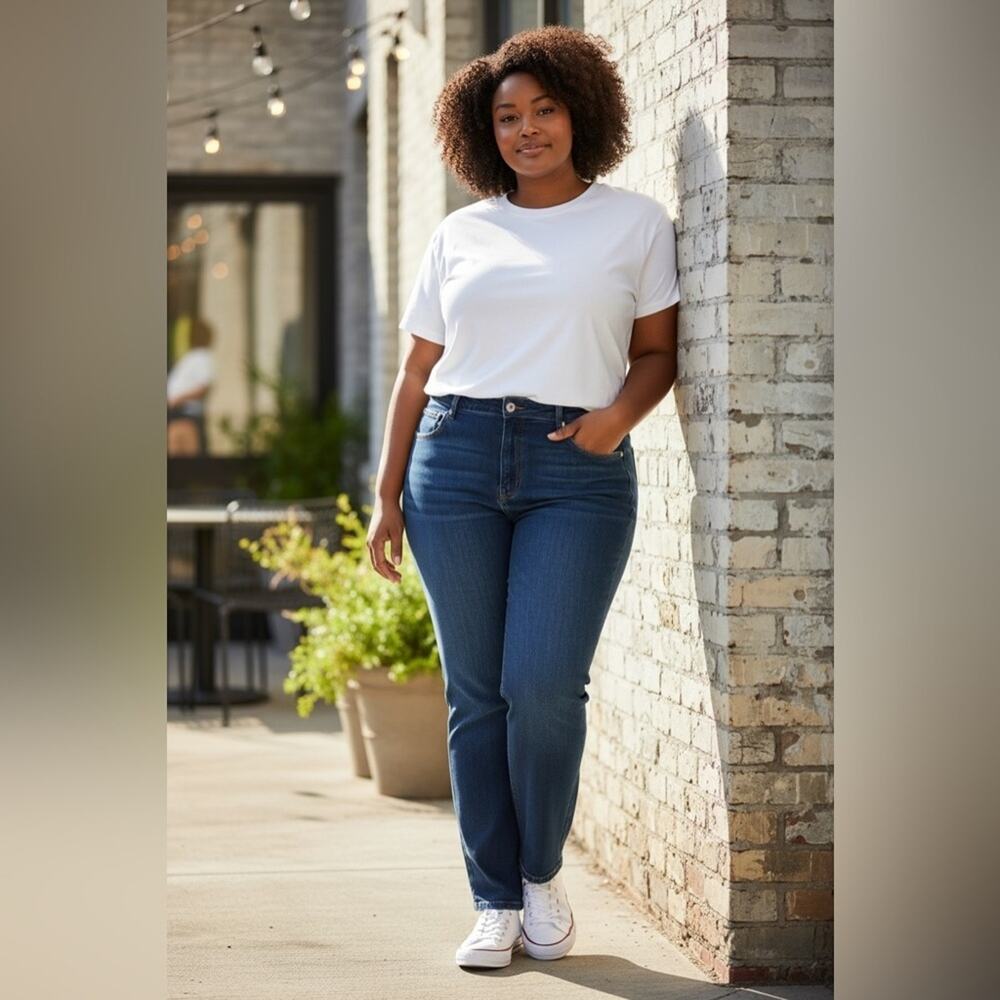 Eloquii Dark Blue Skinny Jeans new Size 28 (Plus) woman